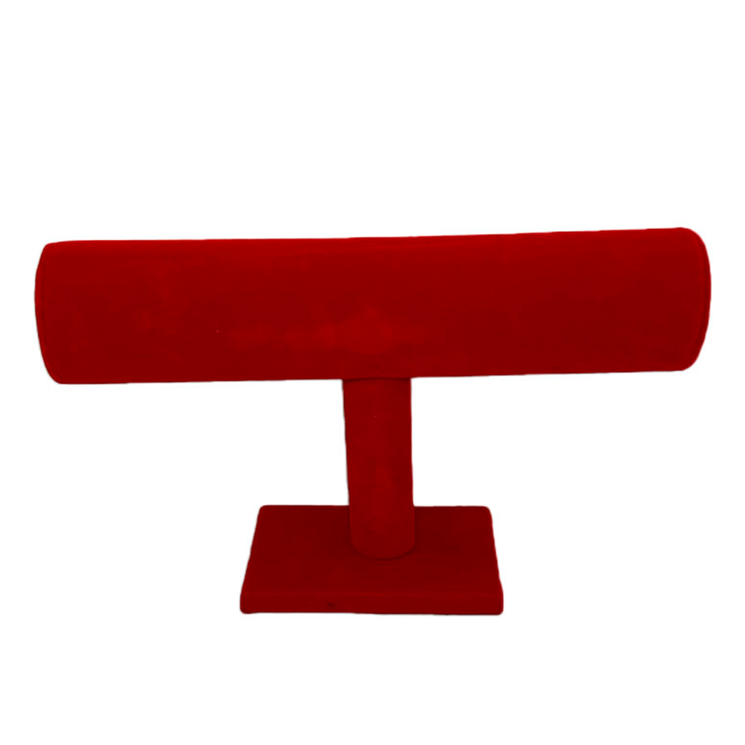 Exhibidor de pulseras tercipelo rojo